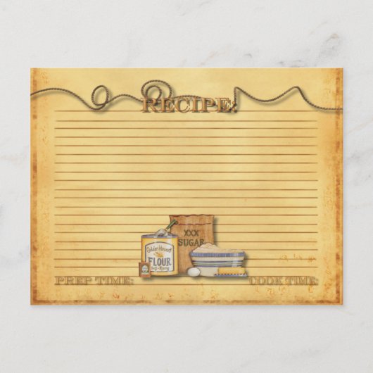 Rezept-Karte Postkarte (Vorderseite)