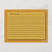 Rezept-Karte Postkarte (Rückseite)