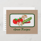 Rezept-Karte Postkarte (Vorne/Hinten)