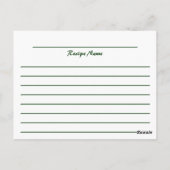 Rezept-Karte Postkarte (Rückseite)