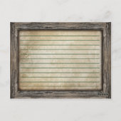 Rezept-Karte | Rustikale Kalligrafiekarte Postkarte (Rückseite)