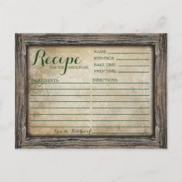 Rezept-Karte | Rustikale Kalligrafiekarte Postkarte