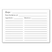 Rezept-Karte | Rustikales Laked Wood Brautparty Tischnummer (Rückseite)