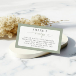 Rezept-Karte "Schnee in Liebe Brautparty" Begleitkarte