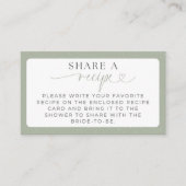 Rezept-Karte "Schnee in Liebe Brautparty" Begleitkarte (Vorderseite)