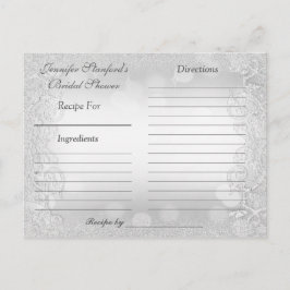 Rezept-Karte | Silver Elegance Einladungspostkarte