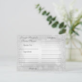 Rezept-Karte | Silver Elegance Einladungspostkarte (Stehend Vorderseite)