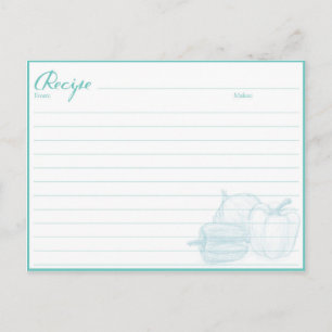 Rezept-Karten aus der Familie, Familienrezeptbuchk Postkarte