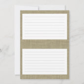 Rezept-Karten für Burlap und Bow (Rückseite)