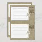 Rezept-Karten für Burlap und Bow (Vorne/Hinten)