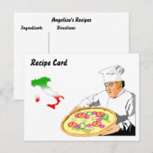 Rezept Karten Geschenk Set Italienische Pizza (Vorne/Hinten)