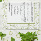 Rezept Keepake Green Vintag Kitchen Handtuch (Gefaltet)