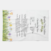 Rezept Keepake Template Geschenk Frühlingsblumen Geschirrtuch (Horizontal)