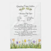 Rezept Keepake Template Geschenk Frühlingsblumen Geschirrtuch (Vertikal)