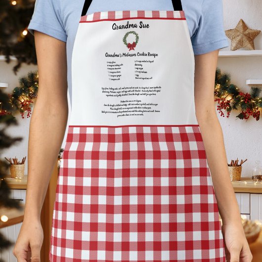Rezept Keepake Weihnachts-Cookie Roter Karierter K Schürze