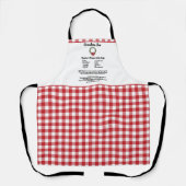 Rezept Keepake Weihnachts-Cookie Roter Karierter K Schürze (Vorderseite)