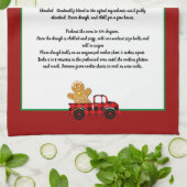 Rezept Keepake Weihnachts Truck Red Black Kariert Geschirrtuch (Gefaltet)