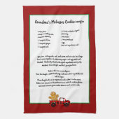 Rezept Keepake Weihnachts Truck Red Black Kariert Geschirrtuch (Vertikal)