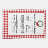 Rezept Keepake Weihnachtskekse Rotes Kariertes Grü Geschirrtuch (Horizontal)