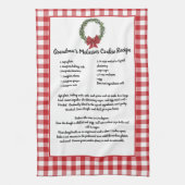 Rezept Keepake Weihnachtskekse Rotes Kariertes Grü Geschirrtuch (Vertikal)