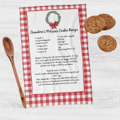Rezept Keepake Weihnachtskekse Rotes Kariertes Grü Geschirrtuch