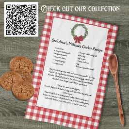 Rezept Keepake Weihnachtskekse Rotes Kariertes Grü Geschirrtuch