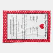 Rezept Keepake Zucker Cookies Red Heart Polka Dots Geschirrtuch (Horizontal)