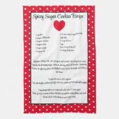 Rezept Keepake Zucker Cookies Red Heart Polka Dots Geschirrtuch (Vertikal)