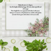 Rezept Keepsake Weihnachts Pine Cones Grau kariert Geschirrtuch (Gefaltet)