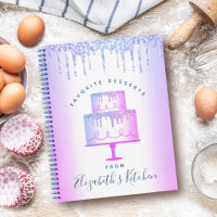 Rezept Kochbuch Bäckerei Lila Glitzer Tropfen