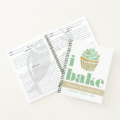Rezept Kochbuch Cupcake Retro Green Gold Bake Bold Notizblock (Innenseite)