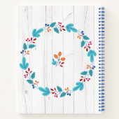 Rezept Kochbuch Gnome Holiday Floral Wreath Rustik Notizblock (Rückseite)