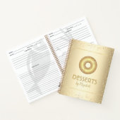 Rezept Kochbuch Gold Glitzer Donuss moderne schick Notizblock (Innenseite)