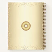 Rezept Kochbuch Gold Glitzer Donuss moderne schick Notizblock (Rückseite)