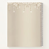 Rezept Kochbuch Kuchen Gold Glitzer Tropfen Bäcker Notizblock (Rückseite)