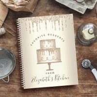 Rezept Kochbuch Kuchen Gold Glitzer Tropfen Bäcker