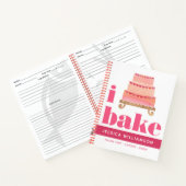 Rezept Kochbuch Kuchen Rosa Orange Gold Bake Moder Notizblock (Innenseite)