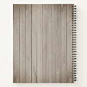 Rezept Kochbuch mit Monogramm Koch rustikale Küche Notizblock (Rückseite)