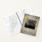 Rezept Kochbuch mit Monogramm Koch rustikale Küche Notizblock (Innenseite)