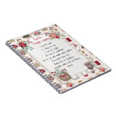 Rezept Kochbuch Muster Weihnachtsfamilie Notizblock (Rechte Seite)