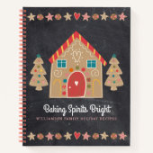 Rezept Kochbuch Niedlich Lebkuchen Rustikales Halb Notizblock (Vorderseite)