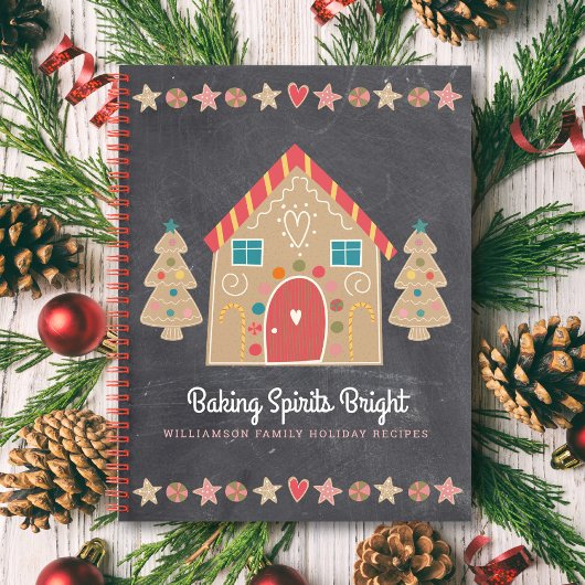 Rezept Kochbuch Niedlich Lebkuchen Rustikales Halb Notizblock