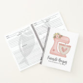 Rezept Kochbuch Pink Cake Mixer Bäckerei Notizblock (Innenseite)