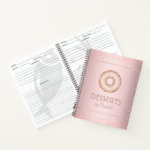 Rezept Kochbuch Rose Gold Glitzer Donuss modern Notizblock (Innenseite)