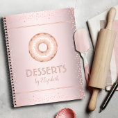 Rezept Kochbuch Rose Gold Glitzer Donuss modern Notizblock