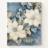 Rezept Kochbuch Vintag Blumenpoinsettia Notizblock (Rückseite)