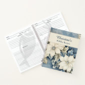 Rezept Kochbuch Vintag Blumenpoinsettia Notizblock (Innenseite)