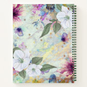 Rezept Kochbuch, Vintages Aqua florale Aqua Notizblock (Rückseite)