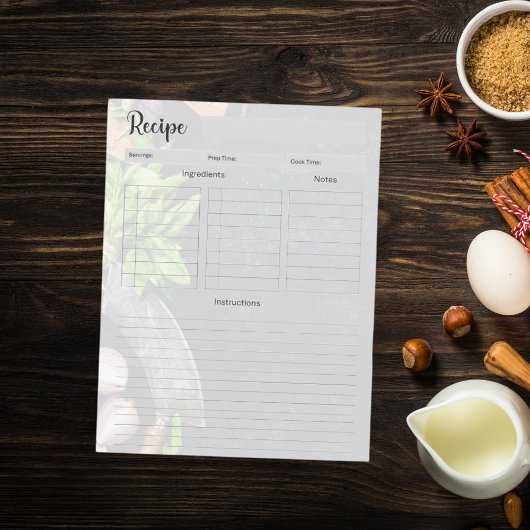 Rezept Kochbuchseite einfügen