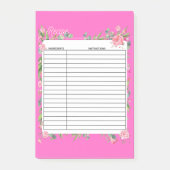 REZEPT, KOCHEN, KOCH, POST-IT KLEBEZETTEL (Vorderseite)